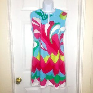 PARISOU Ever-Dri UV protection sheath dress SZ S MOD TRIXI 60'S lilly pultzer